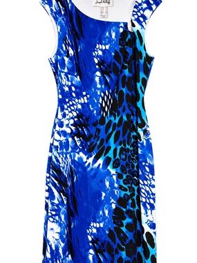 Joseph Ribkoff Bold Blue & Black Printed